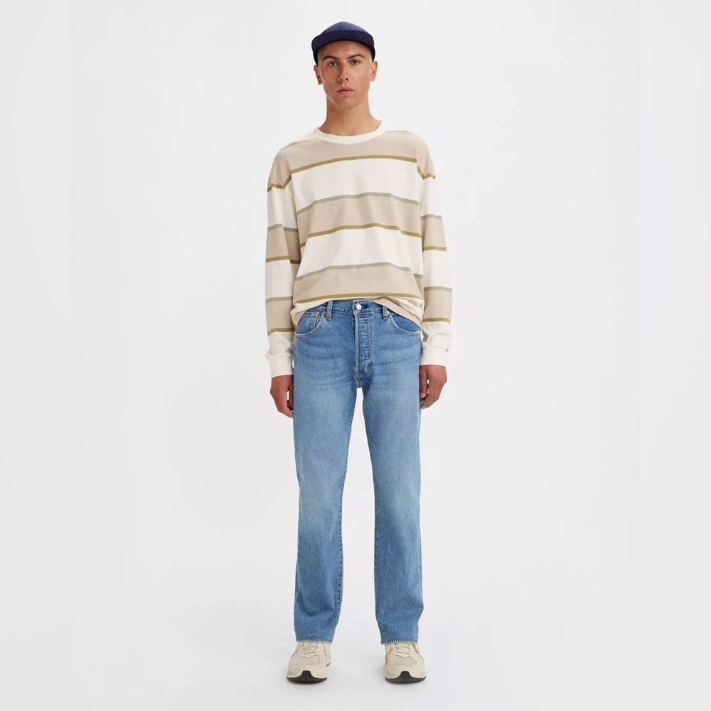 Premium Levis Levi's 501 ‘93 Light Blue Men's Straight Jeans, 32x34